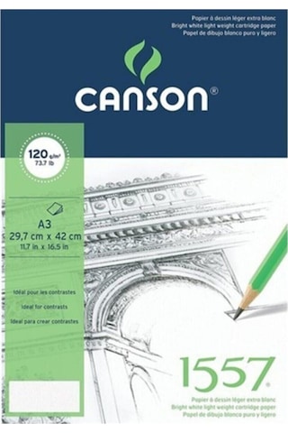 Canson 1557 Eskiz Defteri 120 G 40 Yaprak. A3