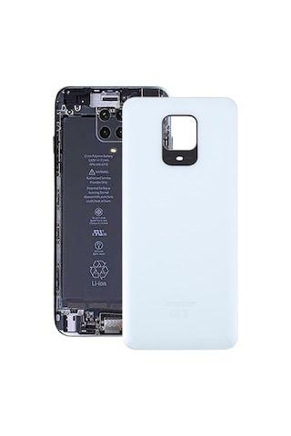 Cbtx Xiaomi Uyumlu İçin Redmi Note 9s Cam Pil Arka Kapak Beyaz