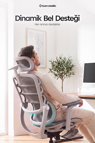 Rosso Ergonomik Çalışma Koltuğu - Gri