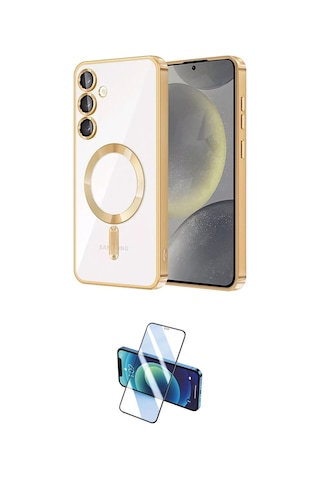 Cep Samsung Uyumlu Galaxy A15 4g Kılıf Nova Işık Özel Seri İkili Koruma Seti Najmaddin Titan Gri