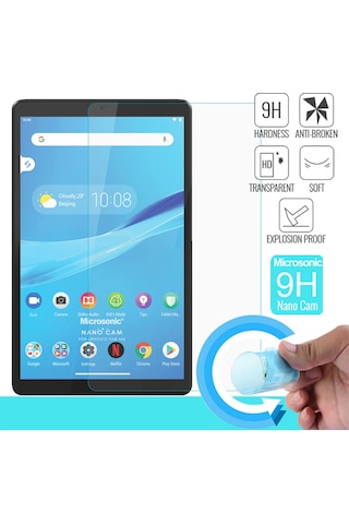 Microsonic Lenovo Uyumlu Tab M8 TB-8505F 8" (ZA5G0100TR) Nano Glass Cam Ekran Koruyucu