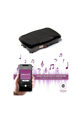 Vibro Vibration Plate Titreşimli Egzersiz Aleti Basen, Karın, Kol Ve Bacak Spor Cihazı Siyah