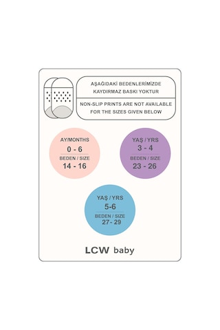 LC Waikiki Alıta Cıty Farkıyla Lcw Baby Pembe Kız Bebek Patik Çorap 5'li Pembe - 923930757 Pembe