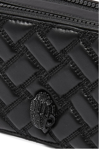 Kurt Geiger Dual Zip Camera %100 Deri Lüks Tasarım Kadın Çapraz Çanta Siyah