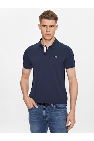 Tommy Hilfiger Tommy Hılfıger Erkek T-shırt Dm0dm15370-c87 Lacivert