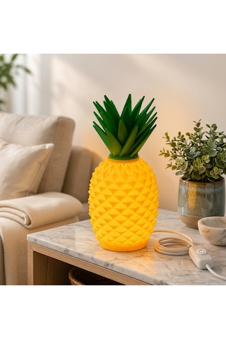 Sponge Ananas Masa Lambası Sarı - Yeşil