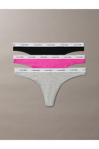 Calvin Klein Kadın 3'lü Brazilian Tanga Seti-13499 Çok Renkli