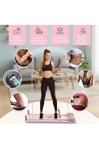 Çok Fonksiyonlu Egzersiz Aleti, Pilates Reformer, Direnç Bantlı, Ev Tipi Istasyon Tahtası, Zama