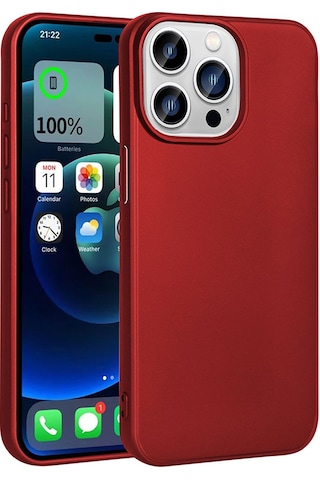 Apple Uyumlu iPhone 15 Pro Zore Premier Silikon Kılıf-kırmızı Kirmizi