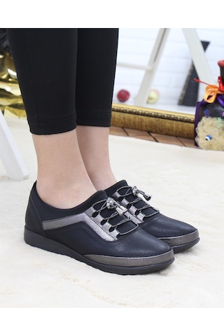 Nesil Shoes Cenice 702 Siyah Platin Günlük Kadın Ayakkabı SİYAH PLATİN