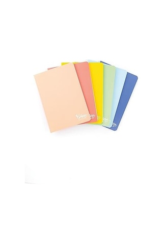 Colors A4 80 Yaprak Kareli Defter 3'lü Paket, Somon, Pembe, Mavi Çok Renkli