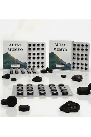 %100 Saf Mumiyo Shilajit Doğal Enerji, Güç Ve Bağışıklık Artırıcı Takviye 30 Tableti