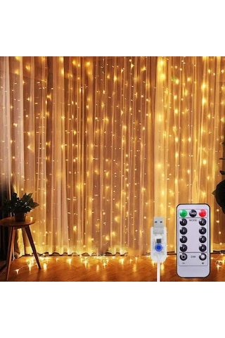Peri Perde Led 3 3m 300 Led Gün Işığı Renkli