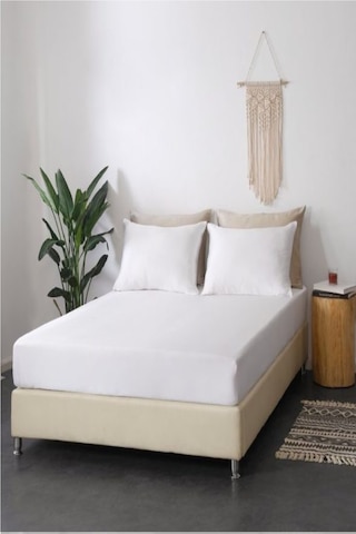 Bebesi Çift Kişilik Havlu Çarşaf Takımı Renk Beyaz 150x200 Cm Beyaz