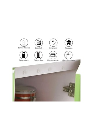 50 Adet 10 Mm Şeffaf Silikon Bazlı Ses Stoperi Duvar Yüzeyi Dolap Kapı Tampon Koruyucu