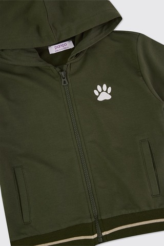 Panço Erkek Çocuk Fermuarlı Sweatshirt Lacivert Haki