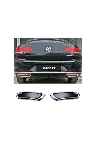 Vw Passat B8 Krom Egzos Çıkış Difüzör P.çelik 2014-2019 Arası
