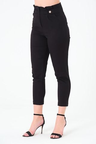 Sortie Collection Pileli Gabardin Pantolon Siyah