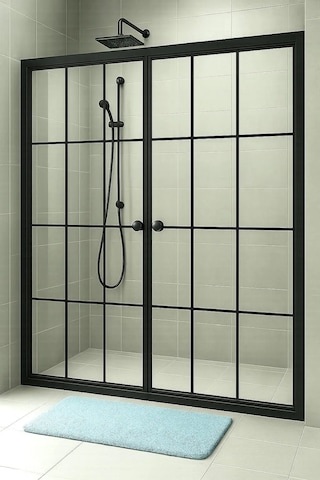 Durul Duşakabin Ön Cephe Siyah Çizgi Siyah