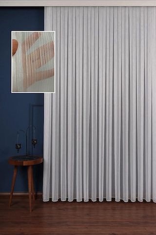 Arben Beymen Eteği Kurşunlu Modern Tül Perde / Ölçünüze Özel Dikim