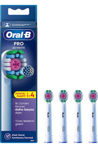 Oral-B Şarjlı Diş Fırçası Yedek Başlığı 3D White X-Filament 4 Adet Ürün