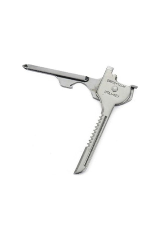 Ulzyvf 6 Fonksiyonlu Lala Anahtarlık Gümüş Tornavida Açacağı Anahtar Tutucu El Alet Çok Yönlü Anahtarlık Gümüş