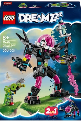 LEGO® DREAMZzz™ Mateo, Siber Beyin Robotuna Karşı 71495 - 8 Yaş ve Üzeri Çocuklar için Yaratıcı Oyuncak Yapım Seti (368 Parça)