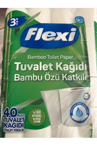 Flexi Bambu Özü Katkılı 40 Ad Tuvalet Kağıdı