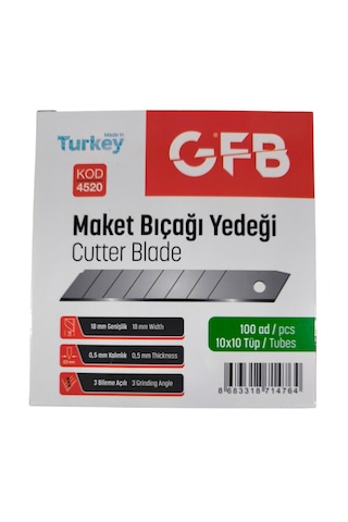 Gfb Maket Bıçağı Yedeği 100 Adet