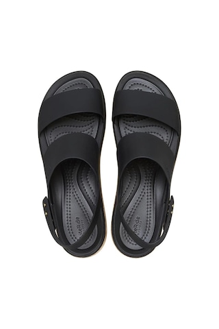 Brooklyn Cork Low Wedge Siyah Kadın Sandalet-9210 Black