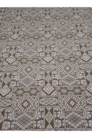 Savan Dokuma Halı Örtüsü 6m² 200 300cm Kale Kahve4 Kahverengi