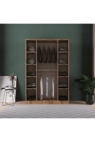 Mila 4 Kapaklı Eko Bazalı Gardırop - Mdf Kapak Yeşil