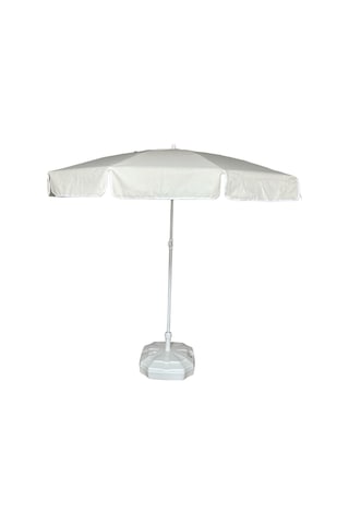 10 Telli Kalın Polyester Kumaşlı Balkon, Plaj Şemsiyesi Bidon Hariç Bej