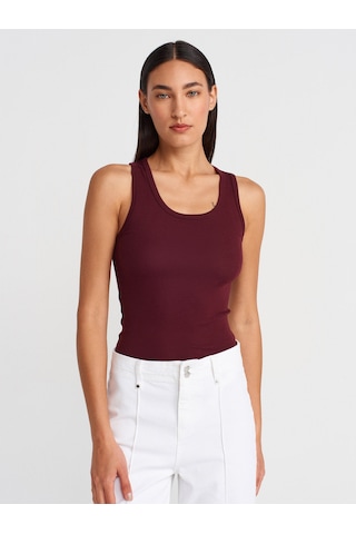 Dilvin 31805 Kalın Askılı Top-bordo Bordo