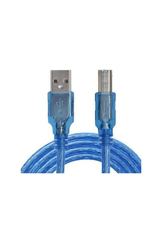 Powermaster Pm-3267 3 Metre Şeffaf Mavi Usb 2.0 Yazıcı Kablosu