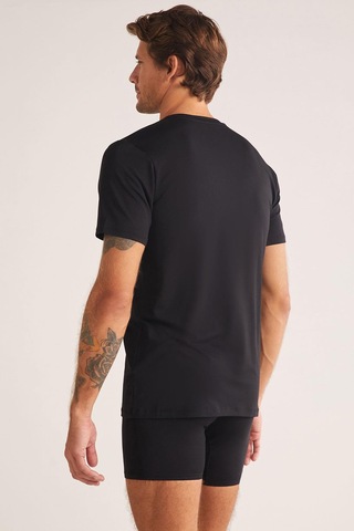 Kom Emilio V Yaka Modal Erkek Tshirt Lacivert Lacivert