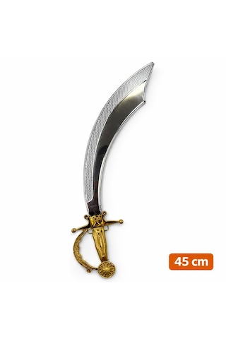 Go İthalat Parlak Metal Görünümlü Plastik Korsan Kılıcı 45 Cm
