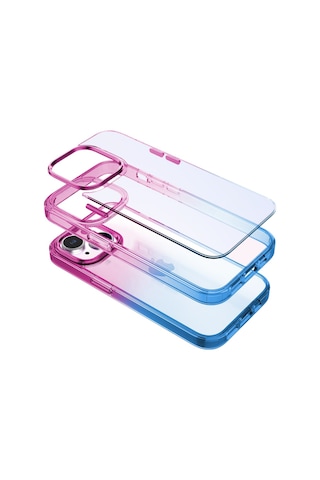 Buff Apple Uyumlu iPhone 14 Plus Air Bumper Rainbow Kilif 560957132