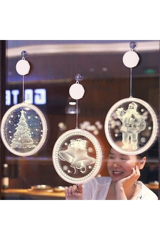 Dancemonkey Noel Dekorasyon Işığı Led Tatil 3d Asılı Lamba Pille Çalışır Geyik Geyik Figürü İle Led Aydınlatma Gün Işığı