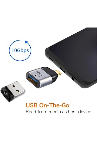 Cr24 M-ac-book Thunderbolt Uyumlu Type-c 3.1'den Usb 3.1'e 10gbps Hız Çevirici Adaptör