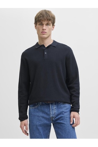 Jack & Jones Jjegeorge Knıt Polo Ls Sn Mavi