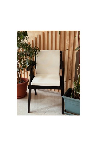 Bahçe Sandalye Minderi | 1 Sandalye İçin (Oturak + Sırt) 2 Parça Set, 4 cm İşbir Sünger, Duck Keten Kumaş