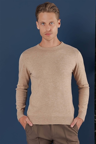 Efor Tr 858 Slim Fit Bej Klasik Triko Bej