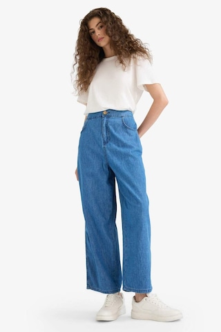 DeFacto Culotte Beli Lastikli Kısa Paça Bilek Boy Jean Pantolon E3041AX25SMNM34