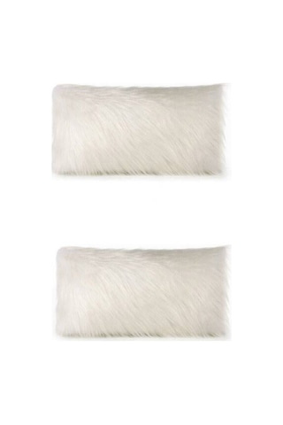 Enc Home 2 Adet 35x50 Peluş Kırlent Kılıfı Beyaz Enc Home 2 Adet 35x50 Peluş Kırlent Kılıfı Beyaz