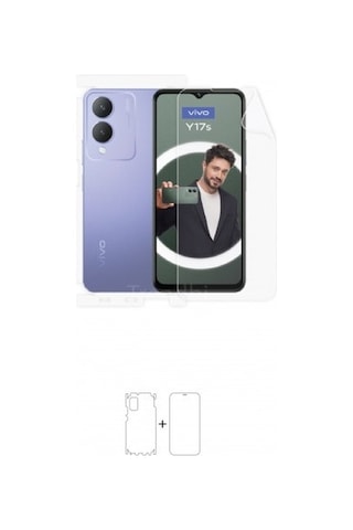 Vivo Y17s Ön, Arka Ve Yan 360 Derece Tam Kaplama Poliüretan Film