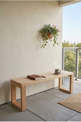 Julie Bench Naturel Bank 30x100 Ham Ladin Ağacı Ham Ahşap