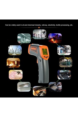 Dancemonkey Endüstriyel Taşınabilir Kızılötesi Termometre -32 C İle 380 C Arası Hızlı Ölçüm