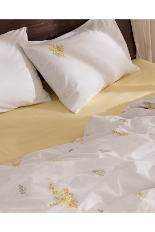 Madame Coco Yvette Çift Kişilik %100 Pamuk Ranforce Baskılı Nevresim Takımı – Sarı