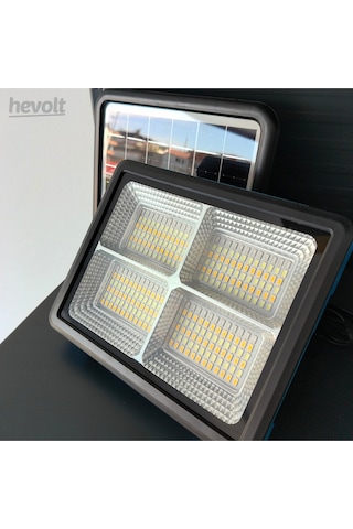 Solar Led Şarjlı Projektör 200w Güneş Enerjili Taşınabilir Solar Panelli 3 Renk Işıklı Çakar Fonksiy Çok Renkli